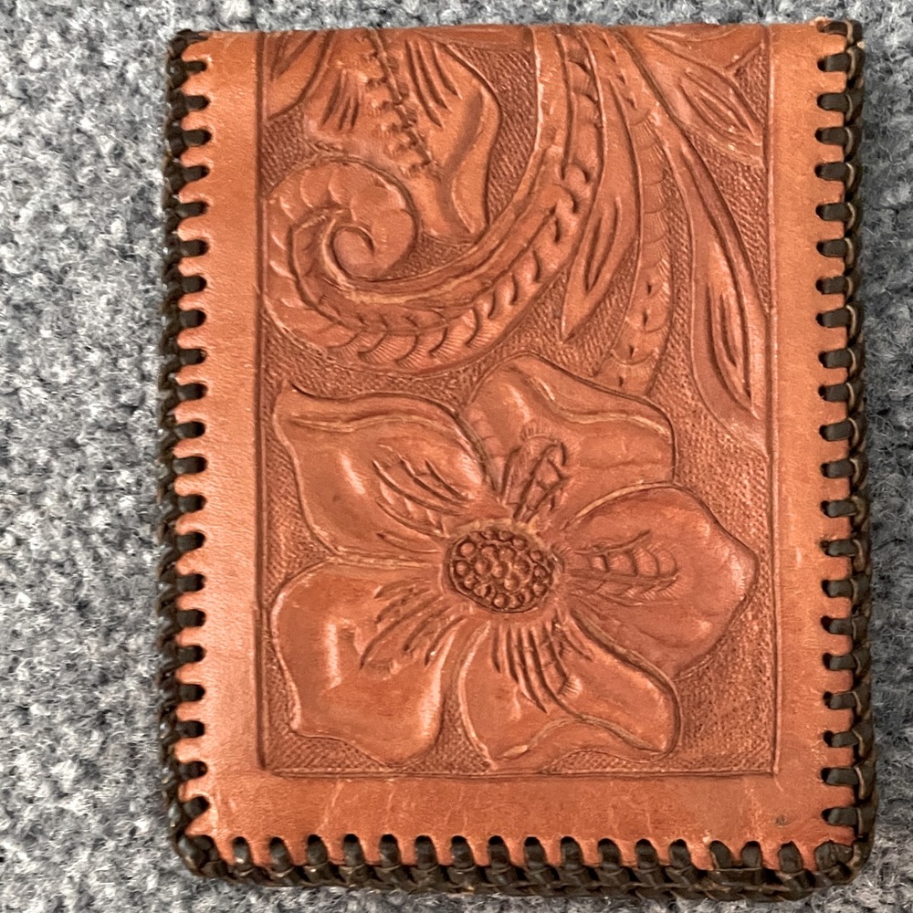 Vintage hand tooled Leather wallet